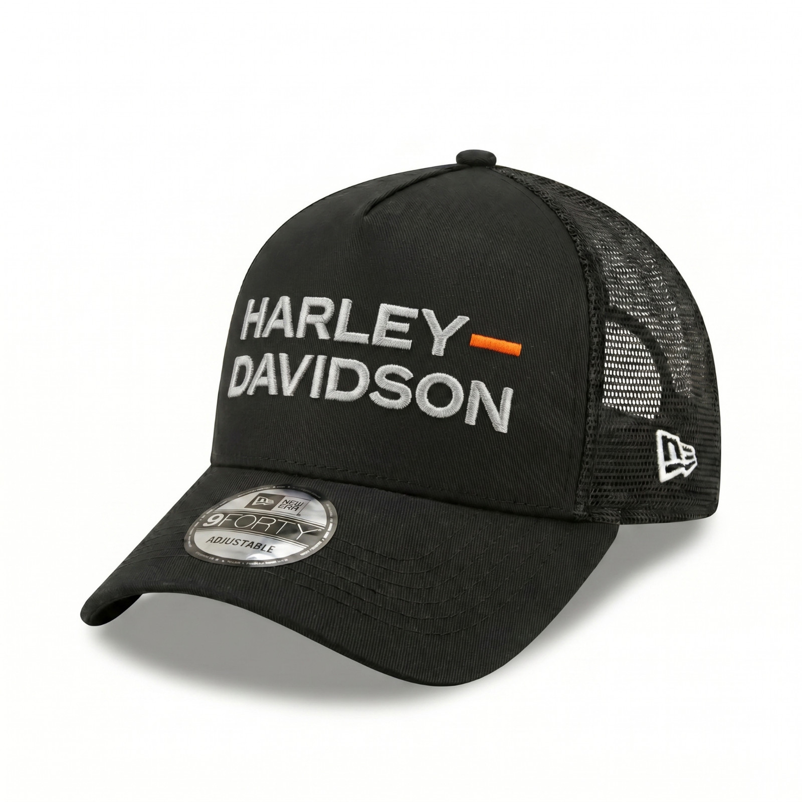 Harley Davidson Embroidered 9FORTY Trucker Hat Black Mesh Snapback Cap