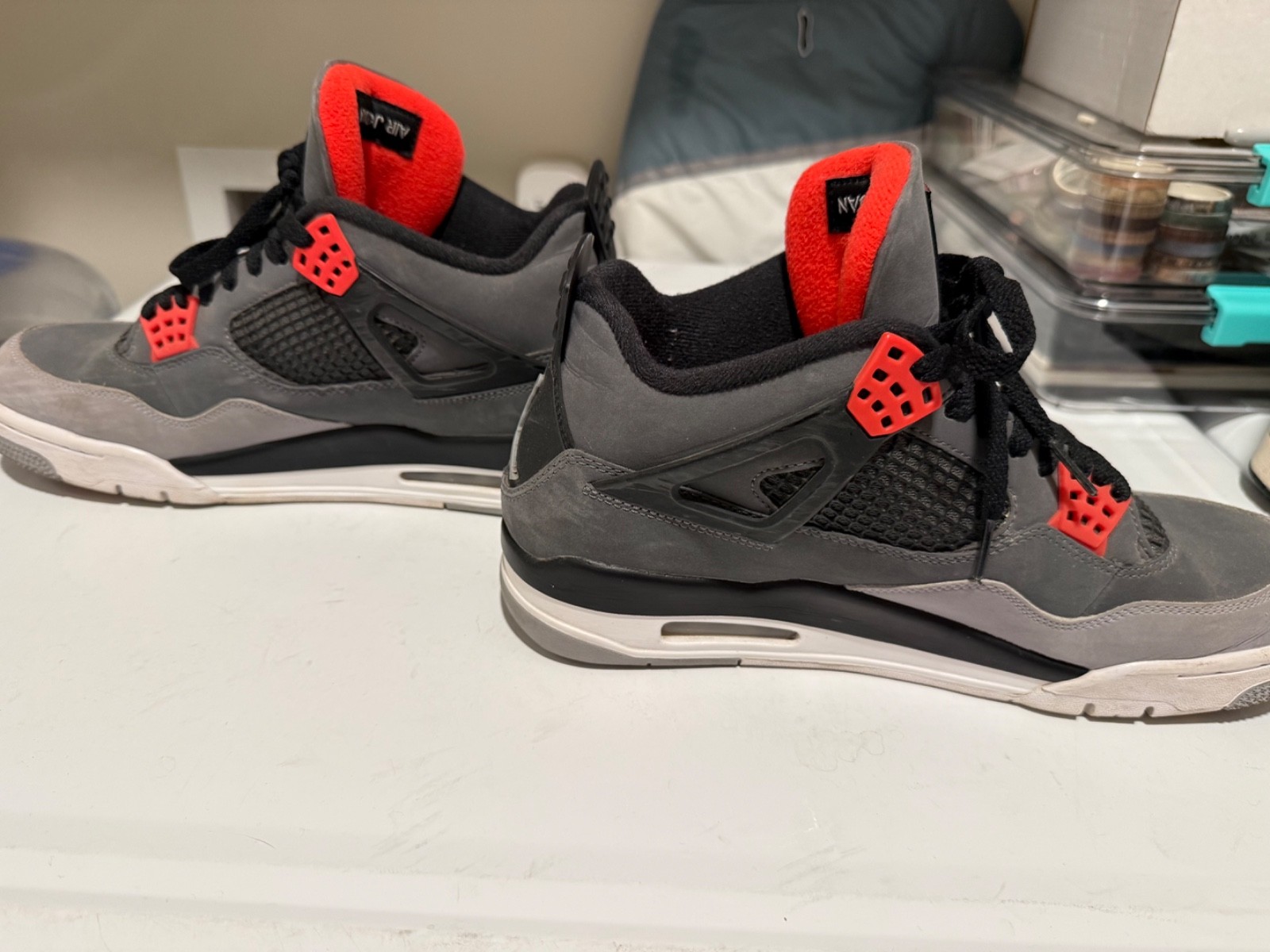 mens nike air jordan 3 size 10.5 infrared grey