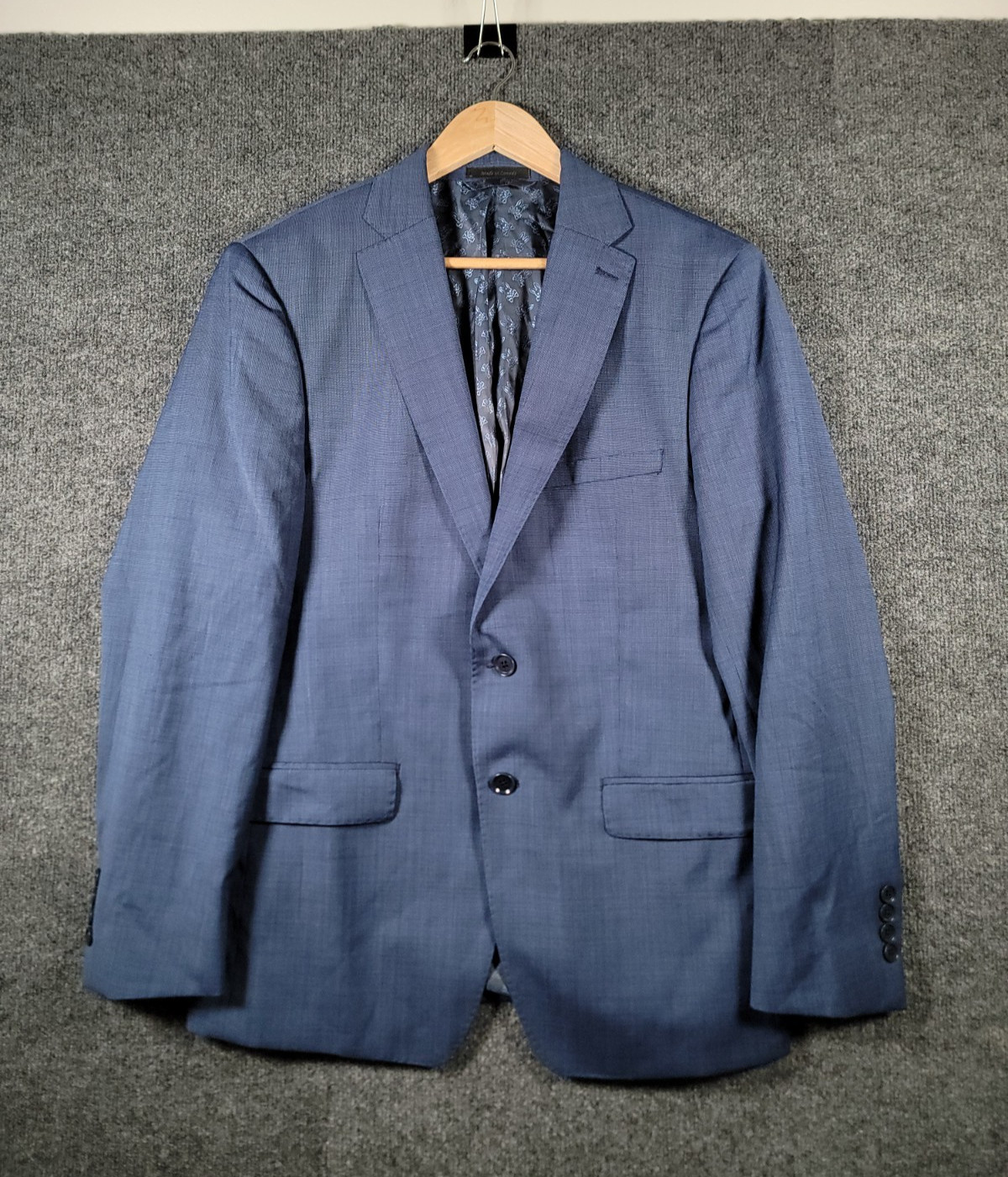Psycho Bunny Jacket Mens 42R Blue Navy Wool Blazer 2 Button Business Casual