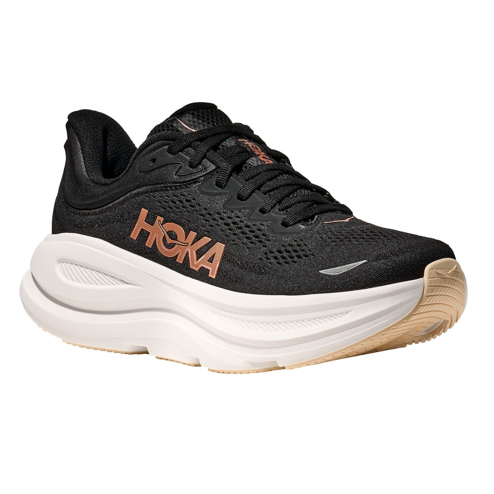 Hoka One One Bondi 9 1162012-BRGL Sneakers Women’s Black Rose Gold Running Shoes