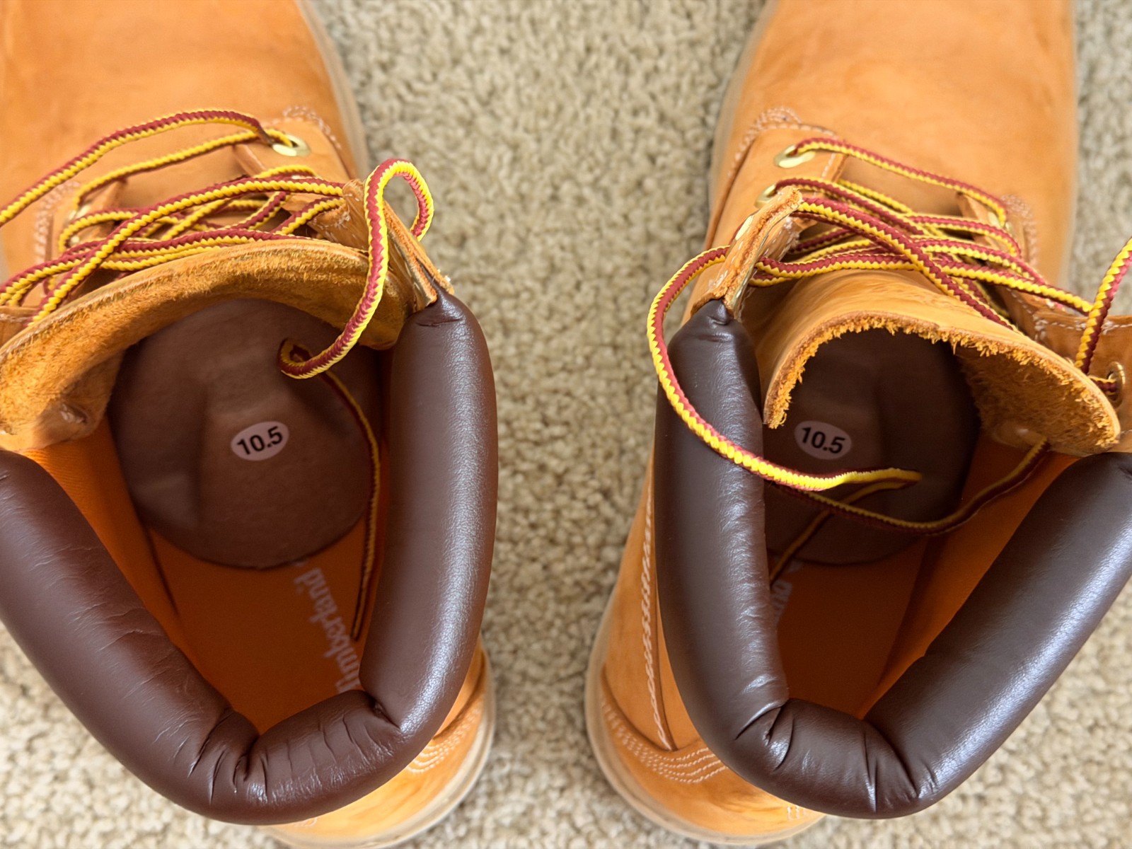 Timberland Premium Waterproof Boots for Men – Wheat – Size 10.5 – Used No Box
