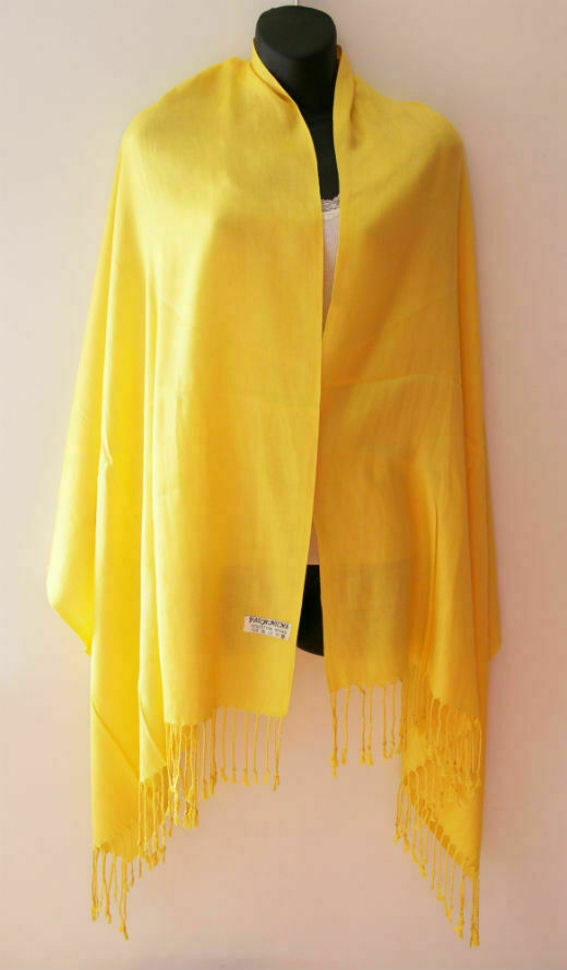 Wholesale 2PLY 78X28 Solid Pashmina Shawl Wrap Stole Cashmere Wool Silk Scarf