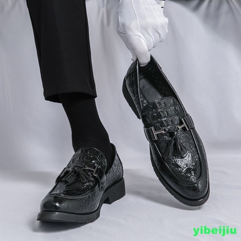 Men Business Alligator Crocodile Pattern Leather Shoes Tassel Oxford Fashion Man