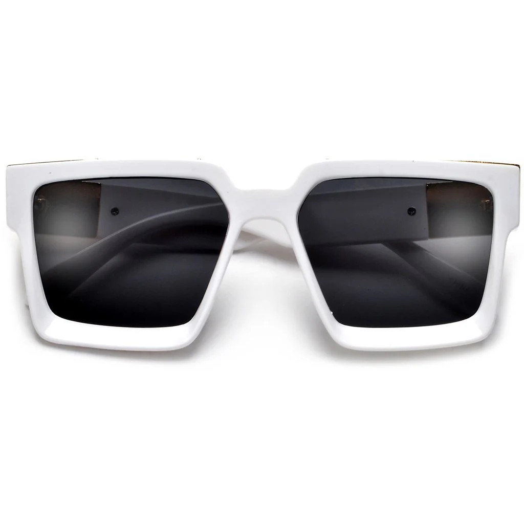 Large Square CHOLO Sunglasses Super Dark Style GANGSTER Style Black Kim Shades