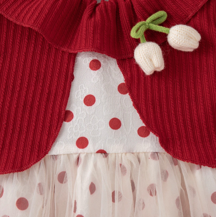 Baby Girl Dress, Cute Polka Dot Children’S Clothing Suitable For Babies Aged 6M
