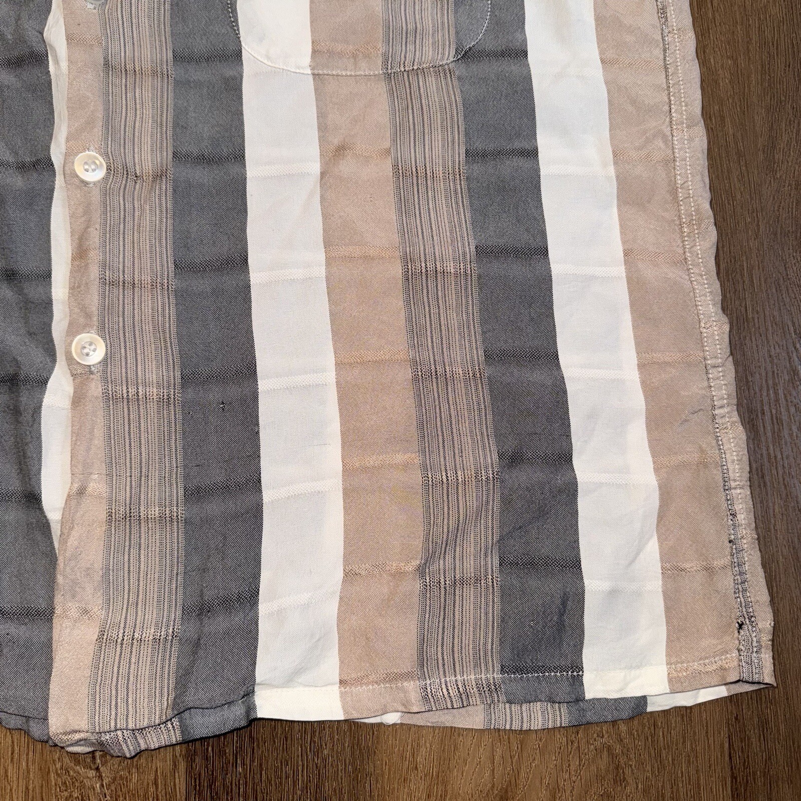 Ashfield Duke of Hollywood Shirt Rayon Loop Collar Vintage 50s 60s Mens Medium