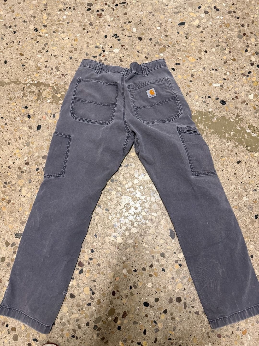 Carhartt 102802 Rugged Flex Rigby Double Front Work Pants Relaxed Fit Grey