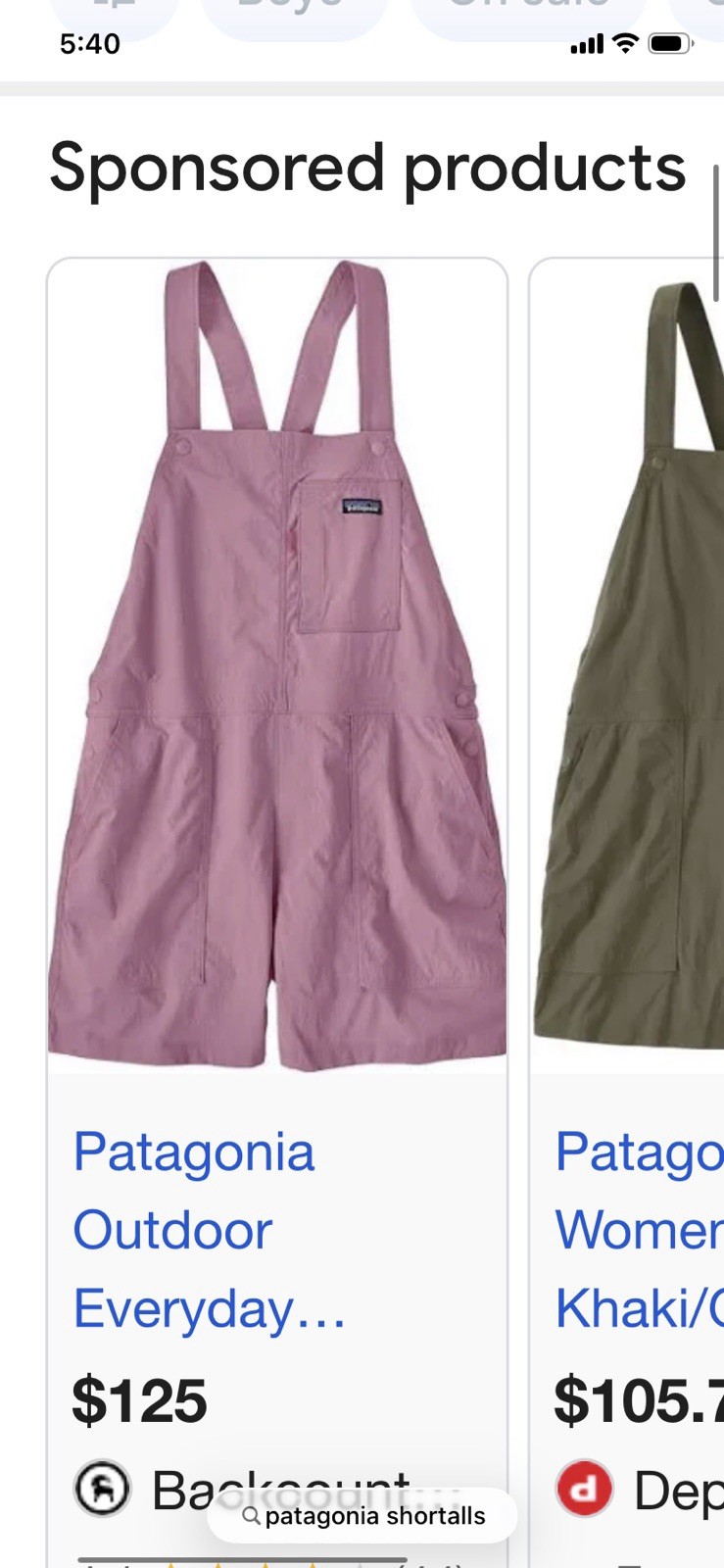 Patagonia Women’s Outdoor Everyday Overalls Medium
