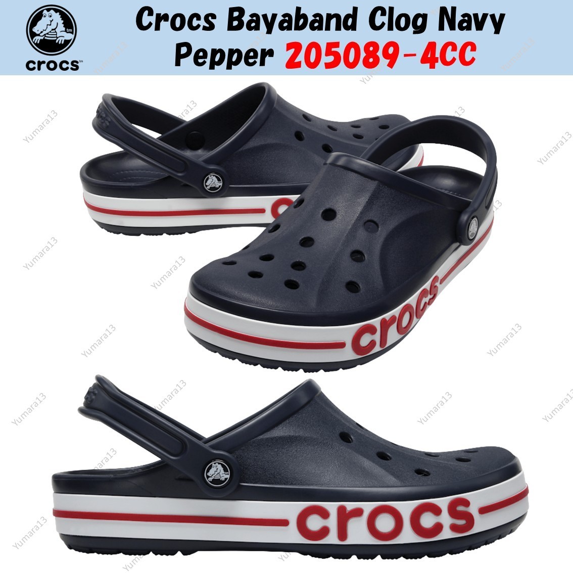 Crocs Bayaband Clog Navy Pepper 205089-4CC Unisex Size