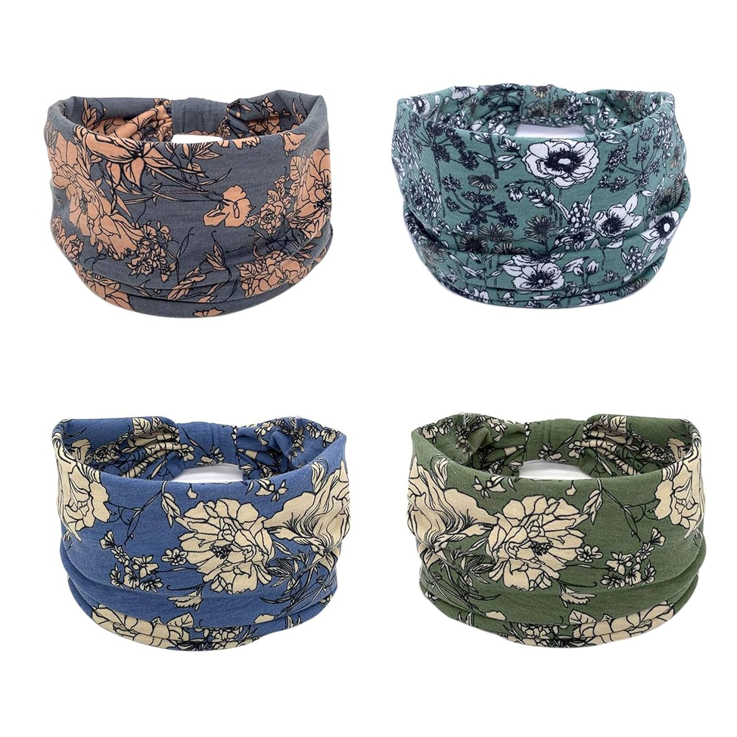 Wide Boho Headbands for Women Fashion Knotted Headband Yoga Workout Hair Accesso