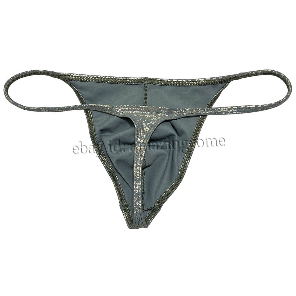 Men Gloss G-string Thong Underwear Classics Pouch T-back Elastic Sex Swim Tangas