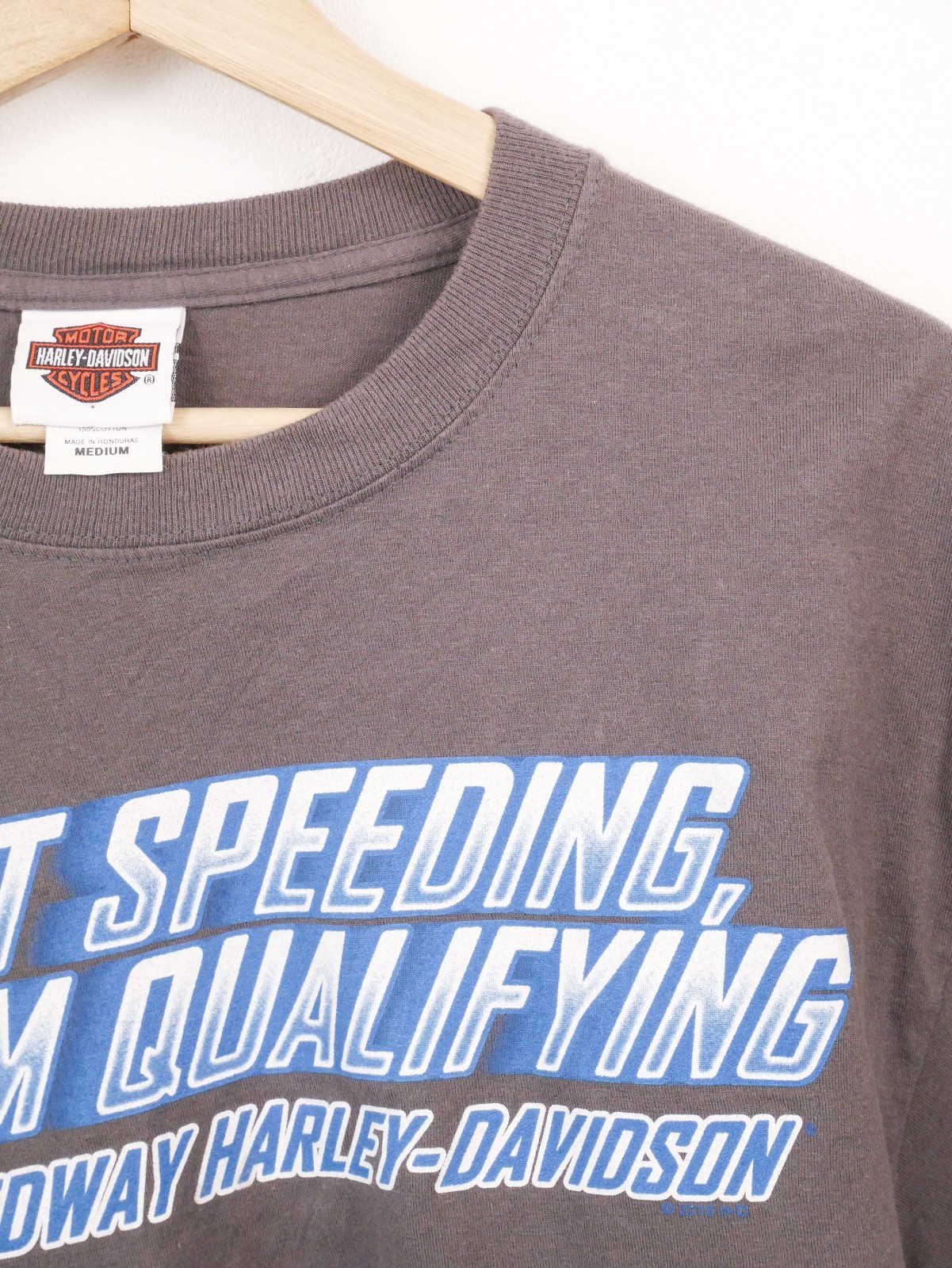 Harley Davidson Speedway Concord NC Racing Graphic T Shirt Gray Men’s M