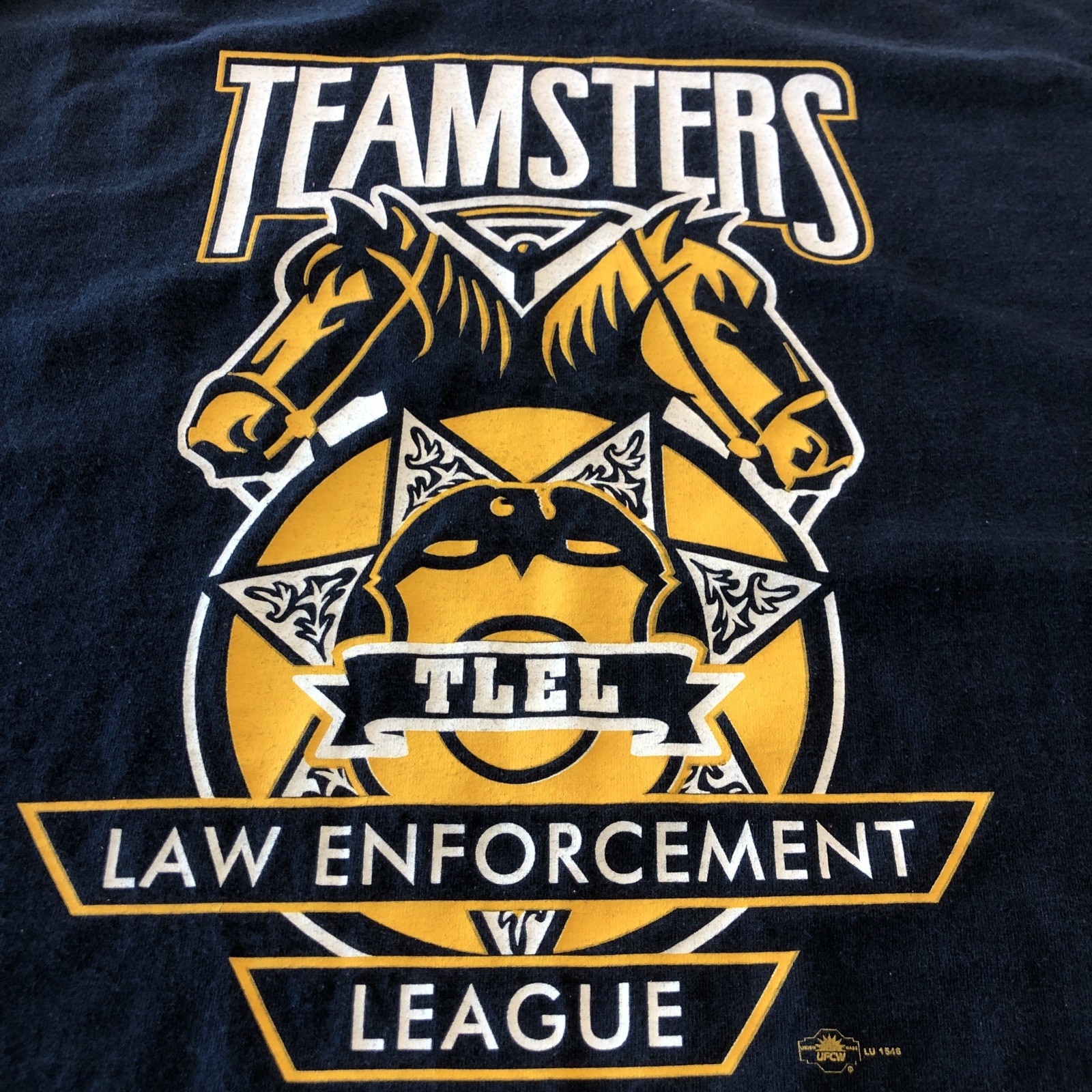 Vintage Teamsters Law Enforcement League 3XL Navy Graphic Prime Heavyweight USA