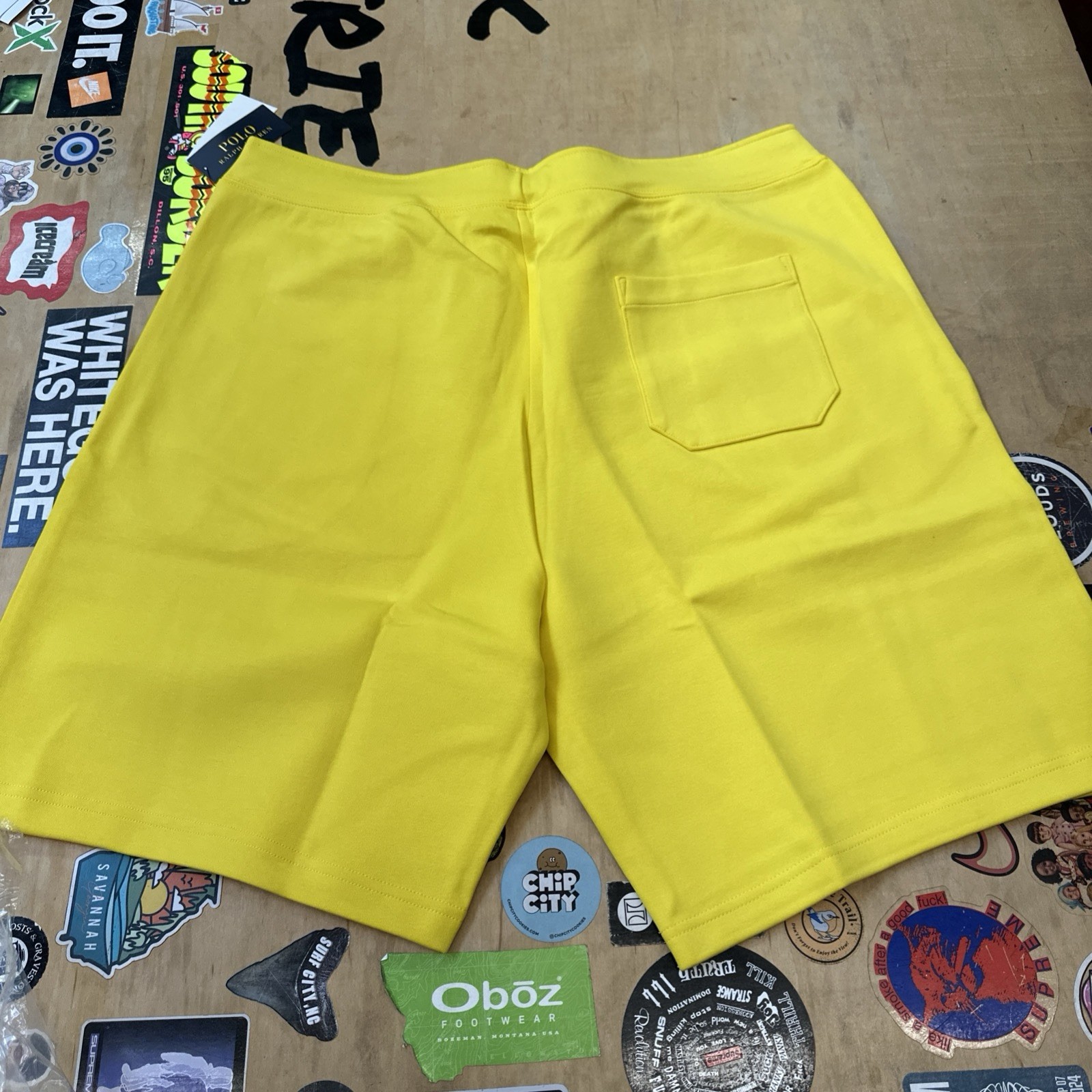 Polo Ralph Lauren Men’s Yellow Big & Tall Polo Logo Tech Knit Shorts, 3XLT