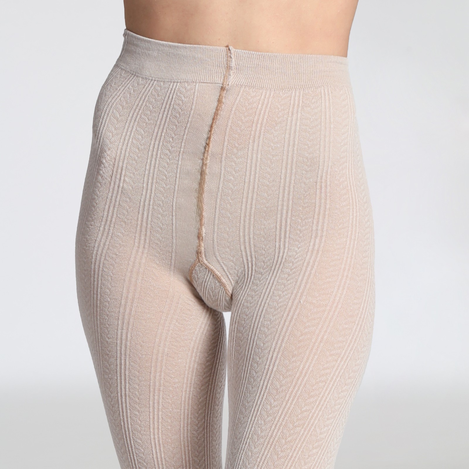 Andrea Bucci Organic Cotton Cable Knit Tights 150 Denier