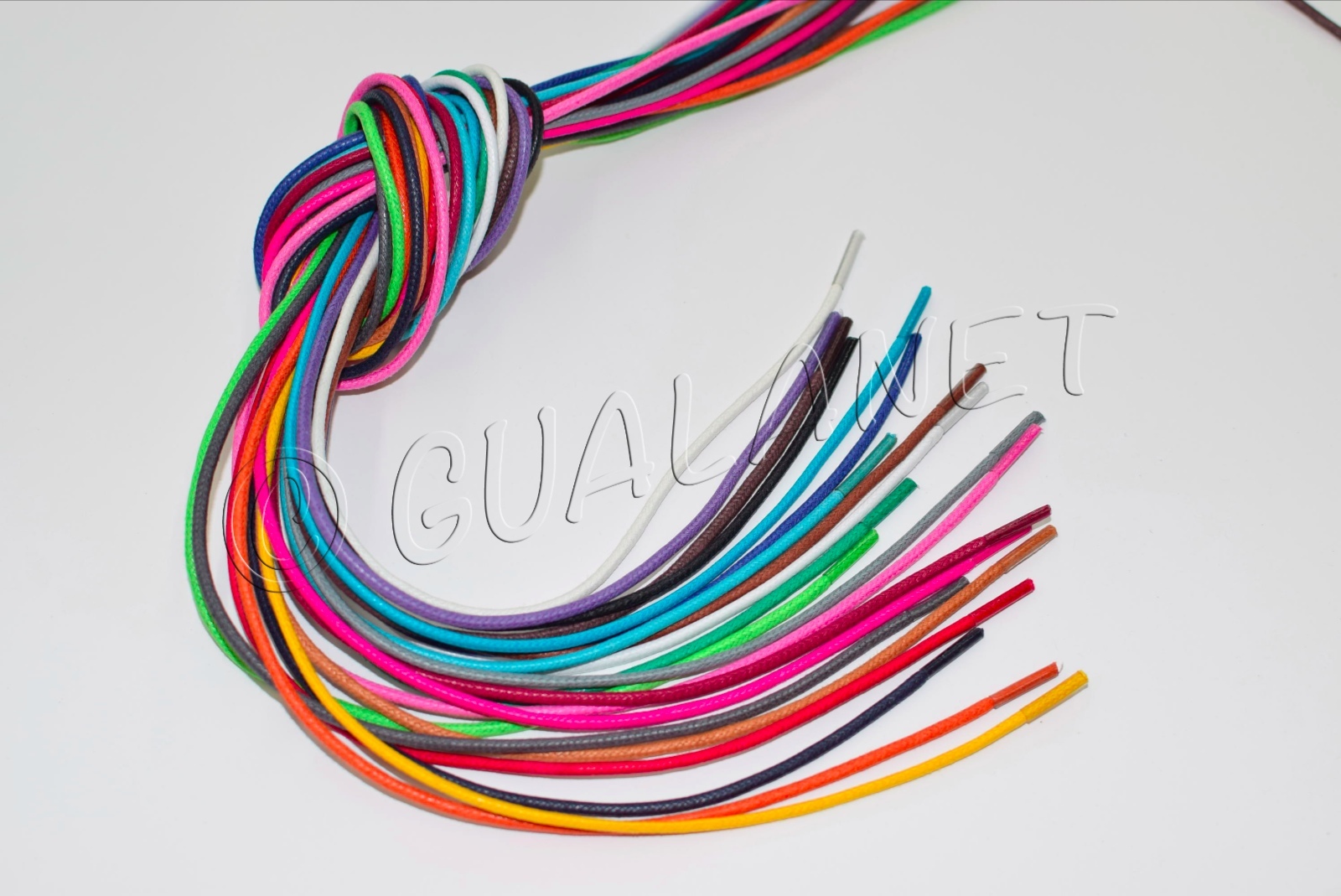 ROUND Premium Waxed Cotton Dress Shoelaces Thin Colorful Shoe Boot Laces Strings