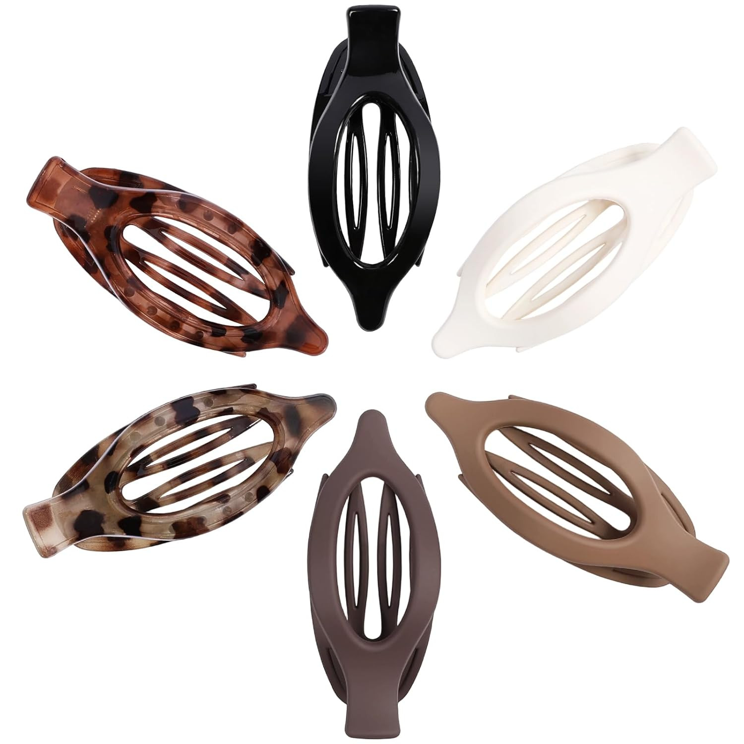 Flat Hair Clips for Women – 6 PCS French Flat Claw Clips Medium Hair Clips for G