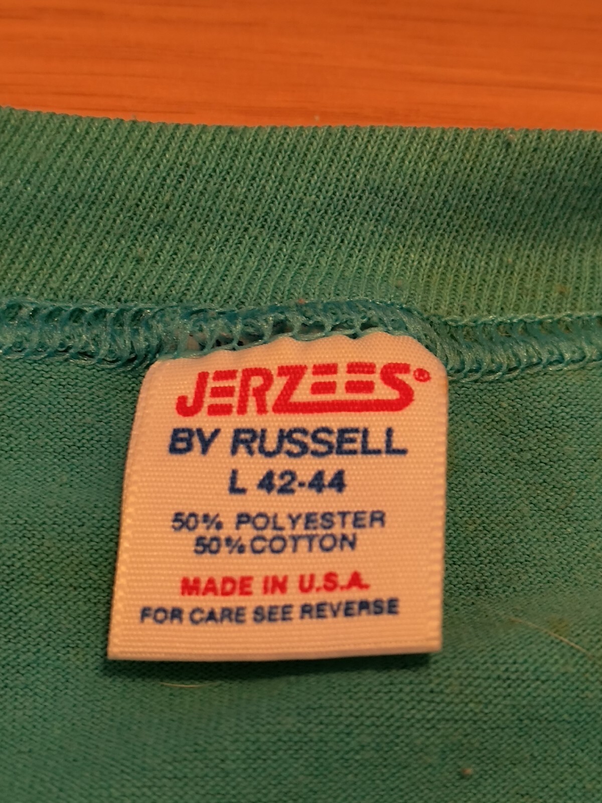 Vintage American Banker t shirt L 80s single stitch distressed teal bond buyer