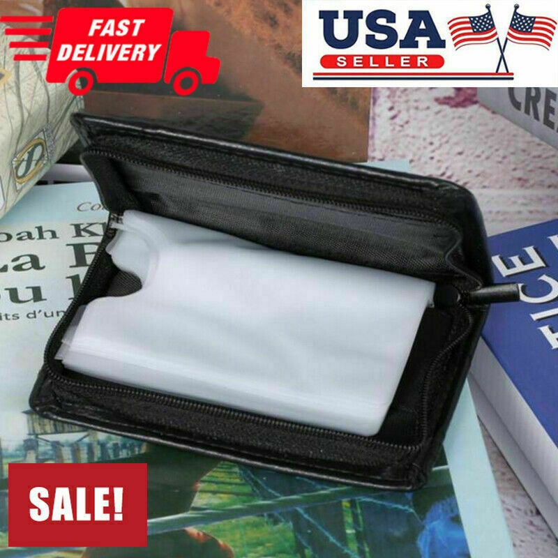 Secure Lock RFID Blocking Wallet Men Women Credit Card Holder Money Clip Wallets