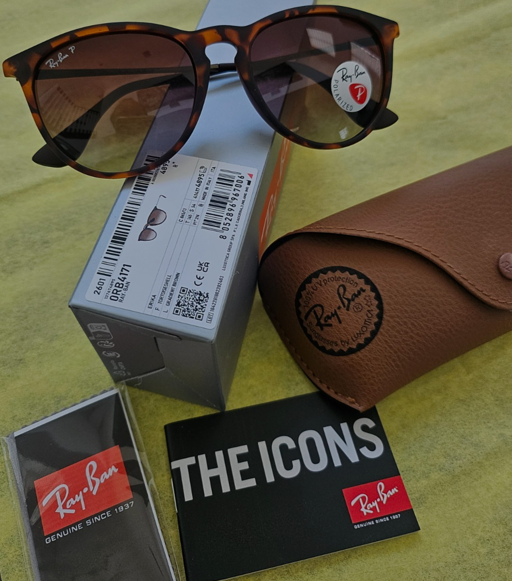 Ray Ban Erika Polarized RB4171/brown gradient Polycarbonate lenses Tortoise Fram