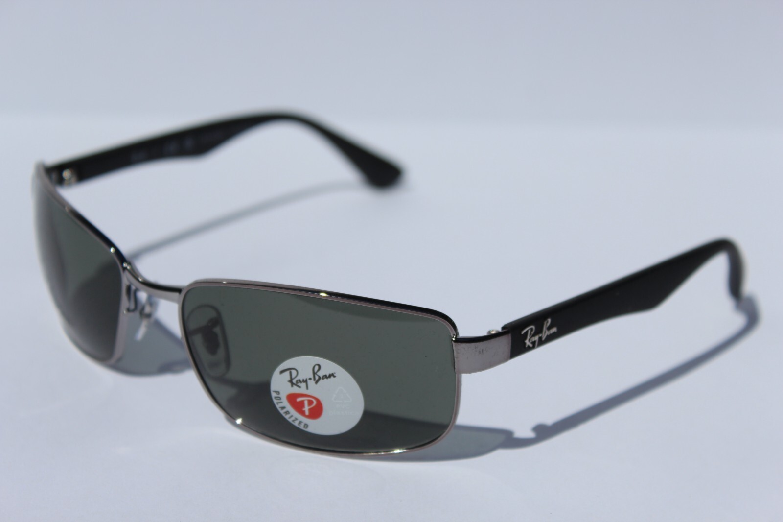 RAY-BAN RB3478 POLARIZED Sunglasses Gunmetal/G-15 Gray Green 004/58 NEW