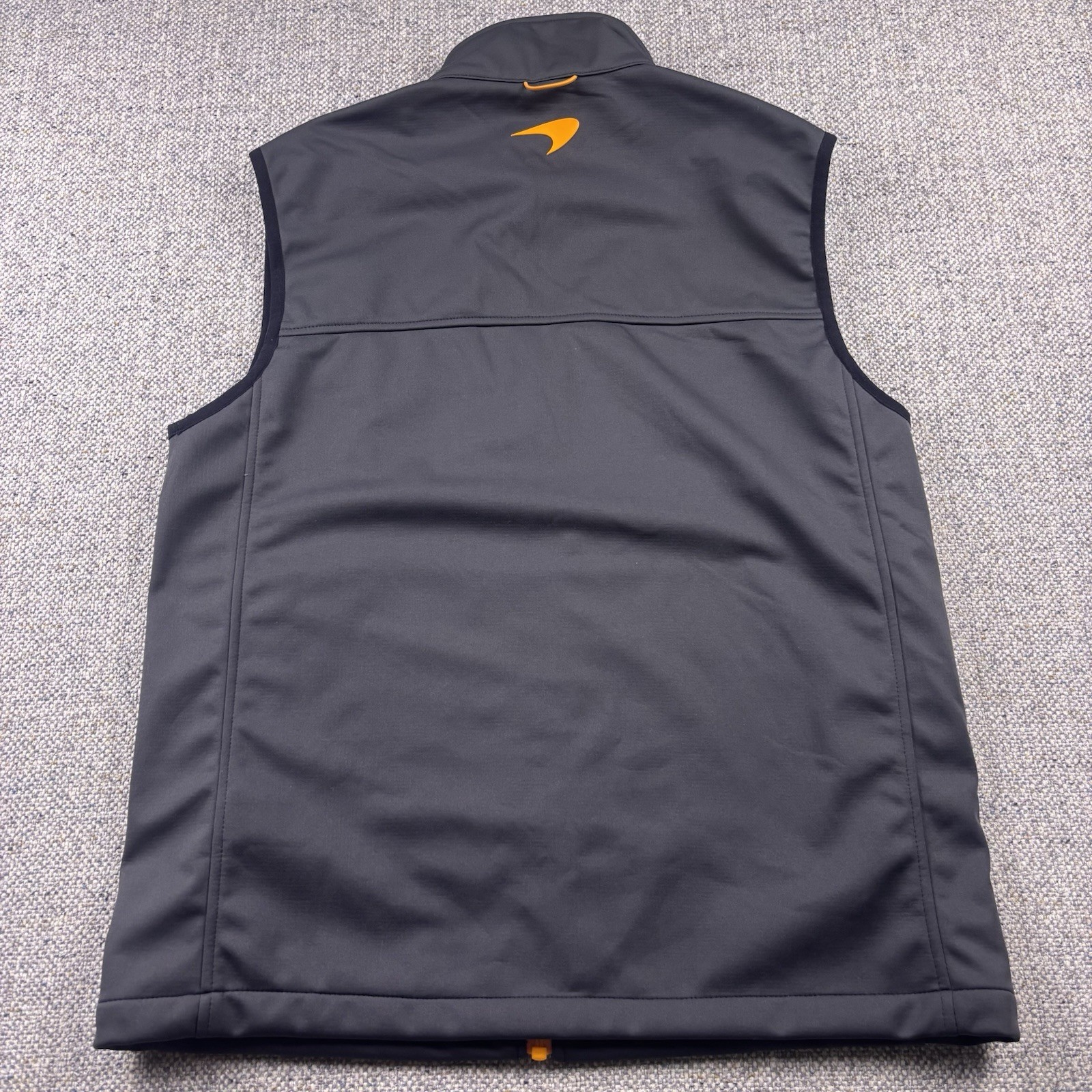 McLaren Formula 1 Team Mens Softshell Vest Charcoal Grey Orange Hilton Sz S
