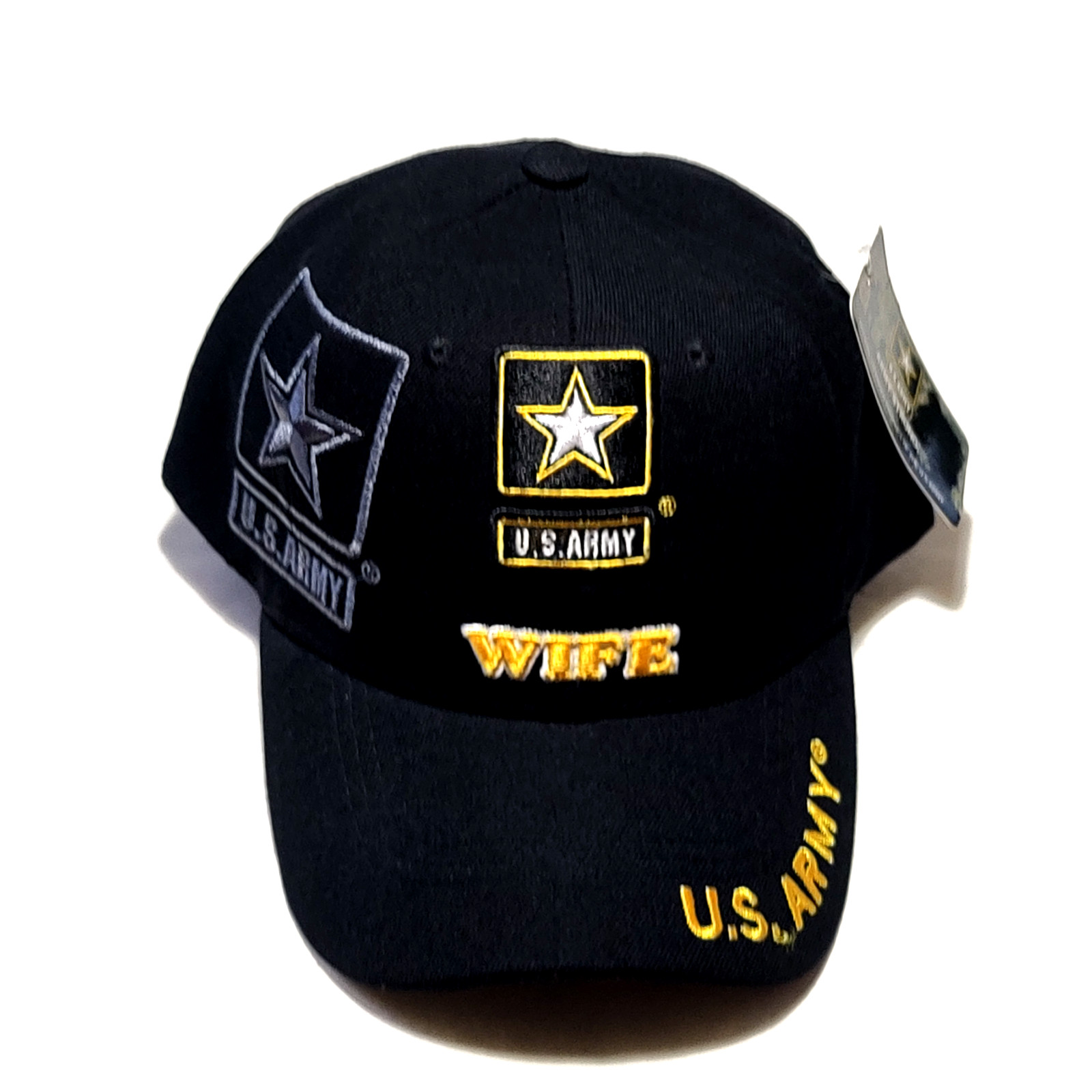 U.S. Army WIFE Black acrylic baseball cap adjustable new with tag
