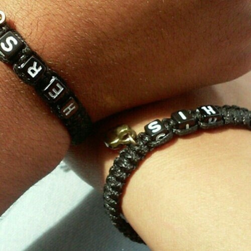 Couple Bracelet Lock Core Key Pendant Woven Hanging Rope Bracelet Jewelry Gift
