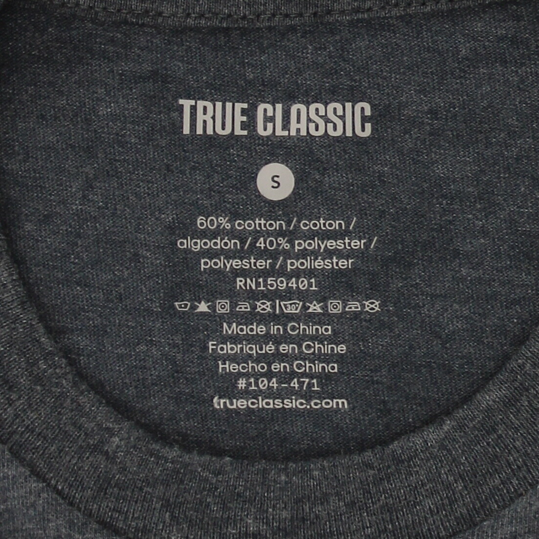 True Classic Men’s Shirt, Long Sleeve Classic Ribbed Crew Neck, MSRP $35