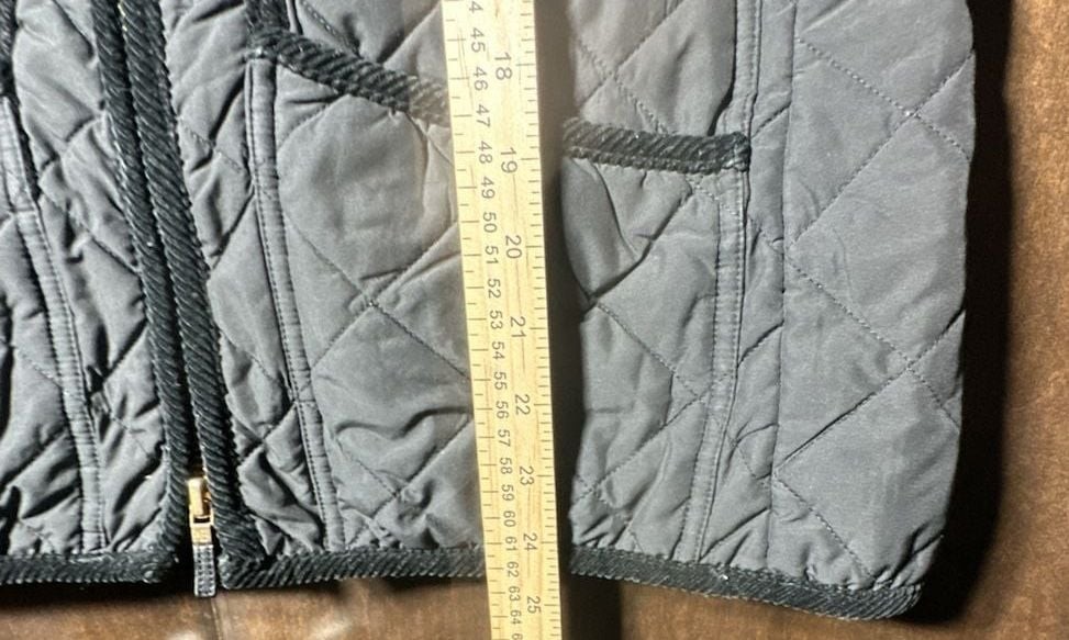 Lauren Ralph Lauren Women Large Black Quilted Zip Vest Lightweight Preppy