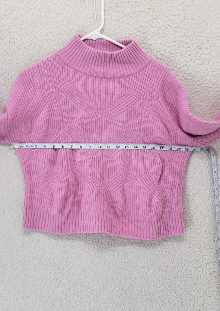 N Peal Sweater Womens Medium Pink Organic Cashmere Textured Knit Pullover Jumper