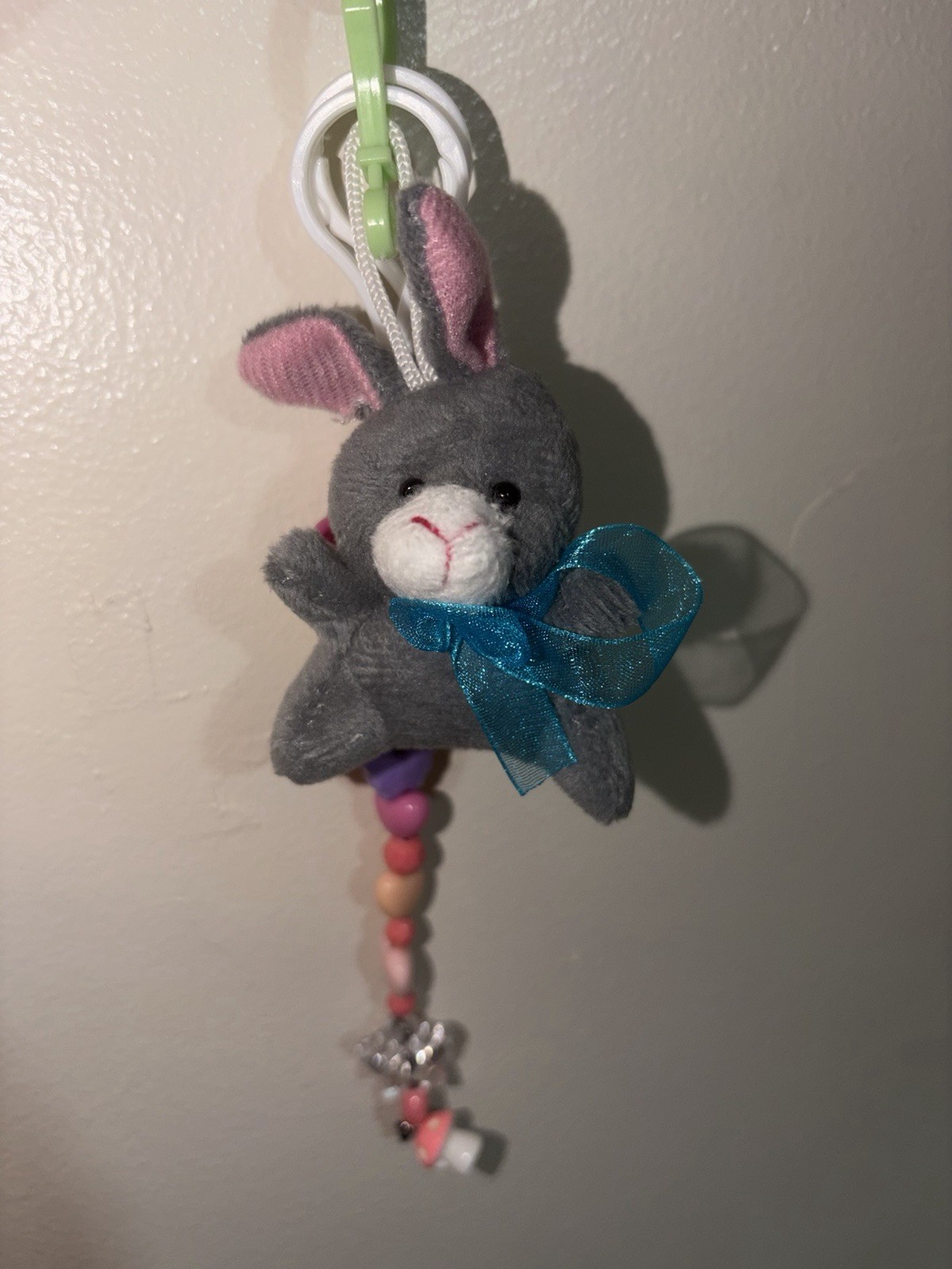 Miniature Bunny Keychain With Handmade Charms