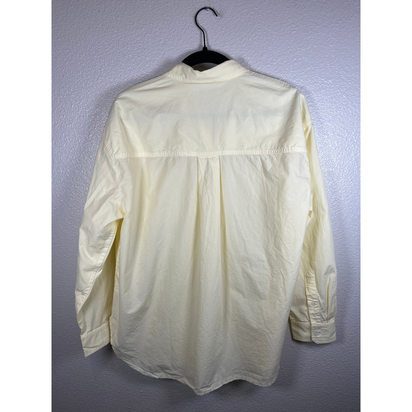 NWT Madewell The Easy Shirt in Poplin Sheer Pineapple Yellow XXS