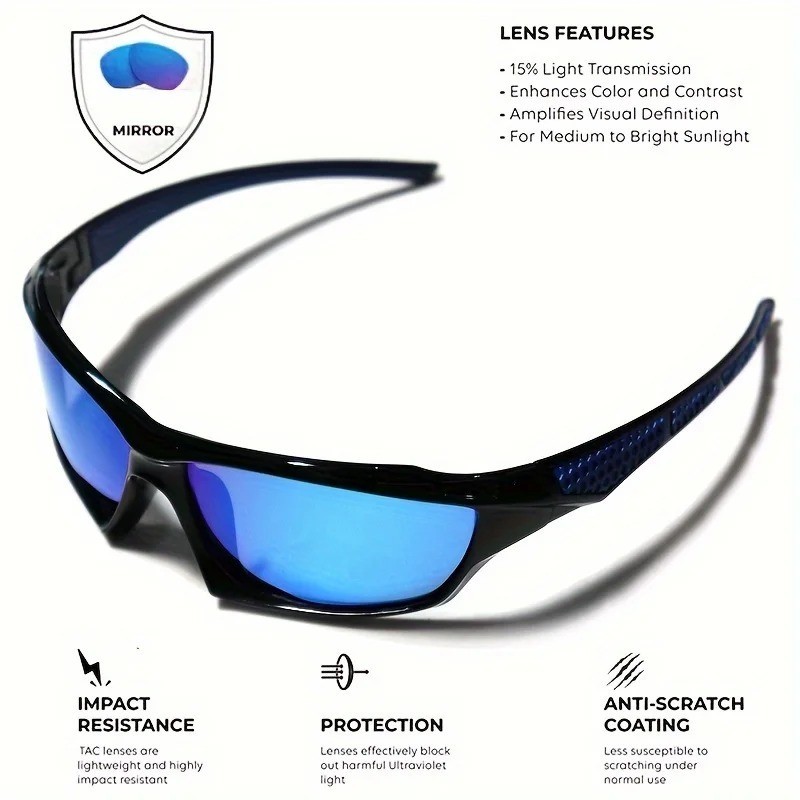 New 2026 Polarized Vertex Men AntiGlare Fishing Cycling Driving Sport Sunglasses