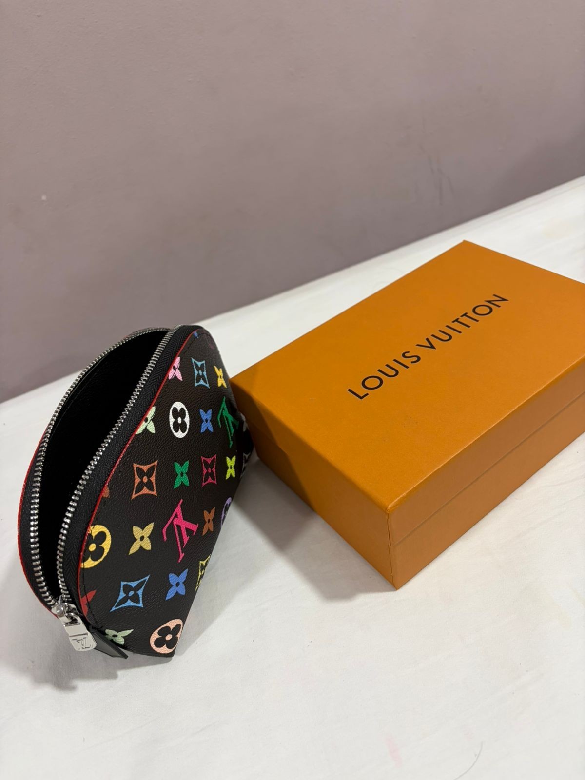 LOUIS VUITTON LV GHW Pochette Pouch M47355 Monogram Multicolore Black/Multicolor