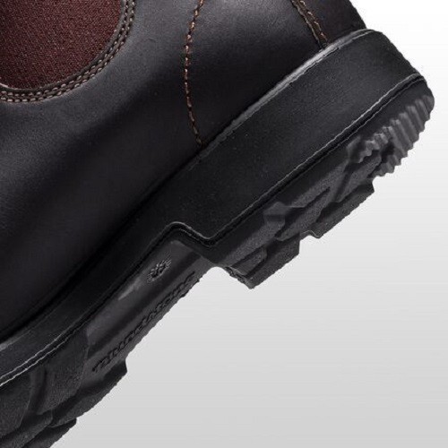 BLUNDSTONE CHELSEA 500 HI LEATHER UNISEX MEN 4=WOMEN 6 SHOES/BOOT STOUT BROWN NU