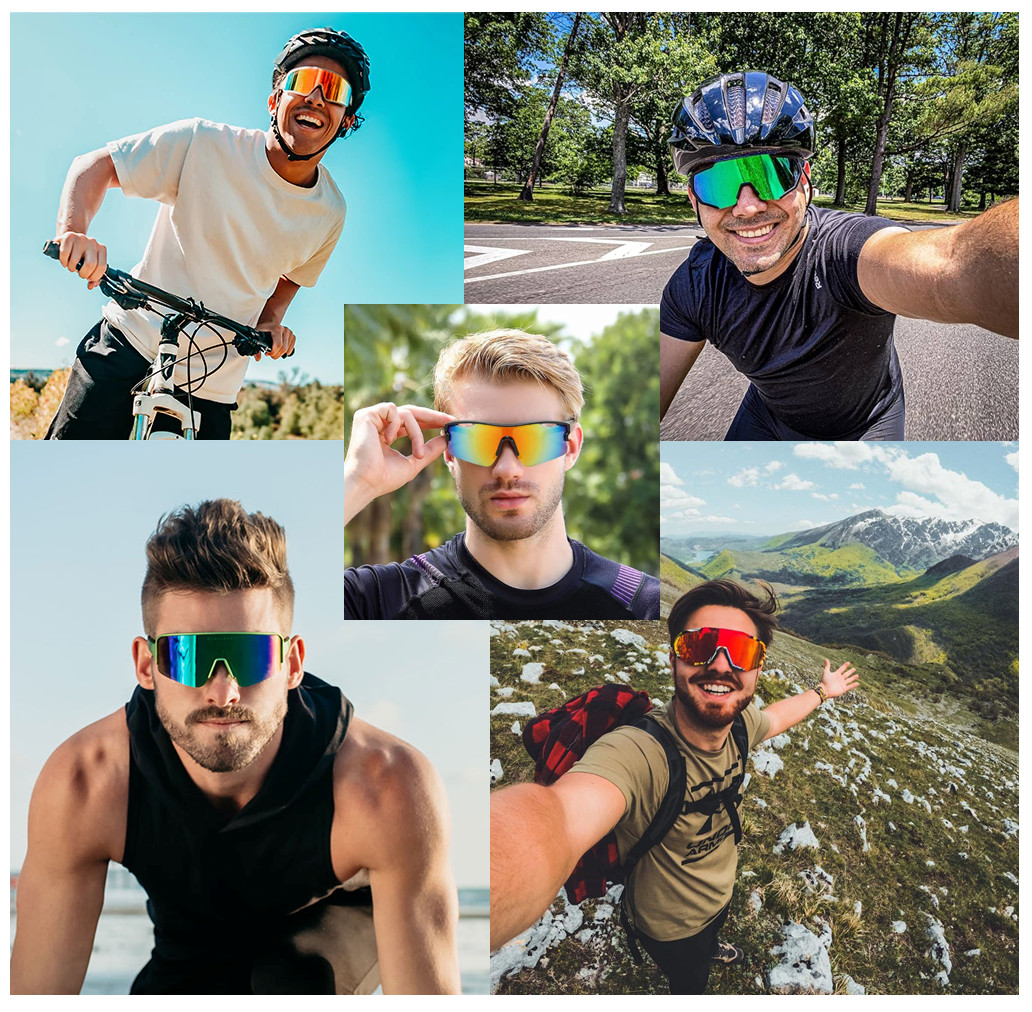 XLoop Oversize Sport SunGlasses Outdoor Wrap Around UV Protection For Men Woman