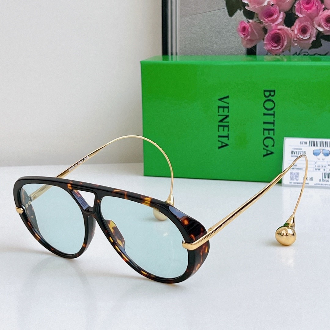 Bottega Veneta BV1273 Women’s Sunglasses Tortoiseshell Frame Blue Lens 63MM