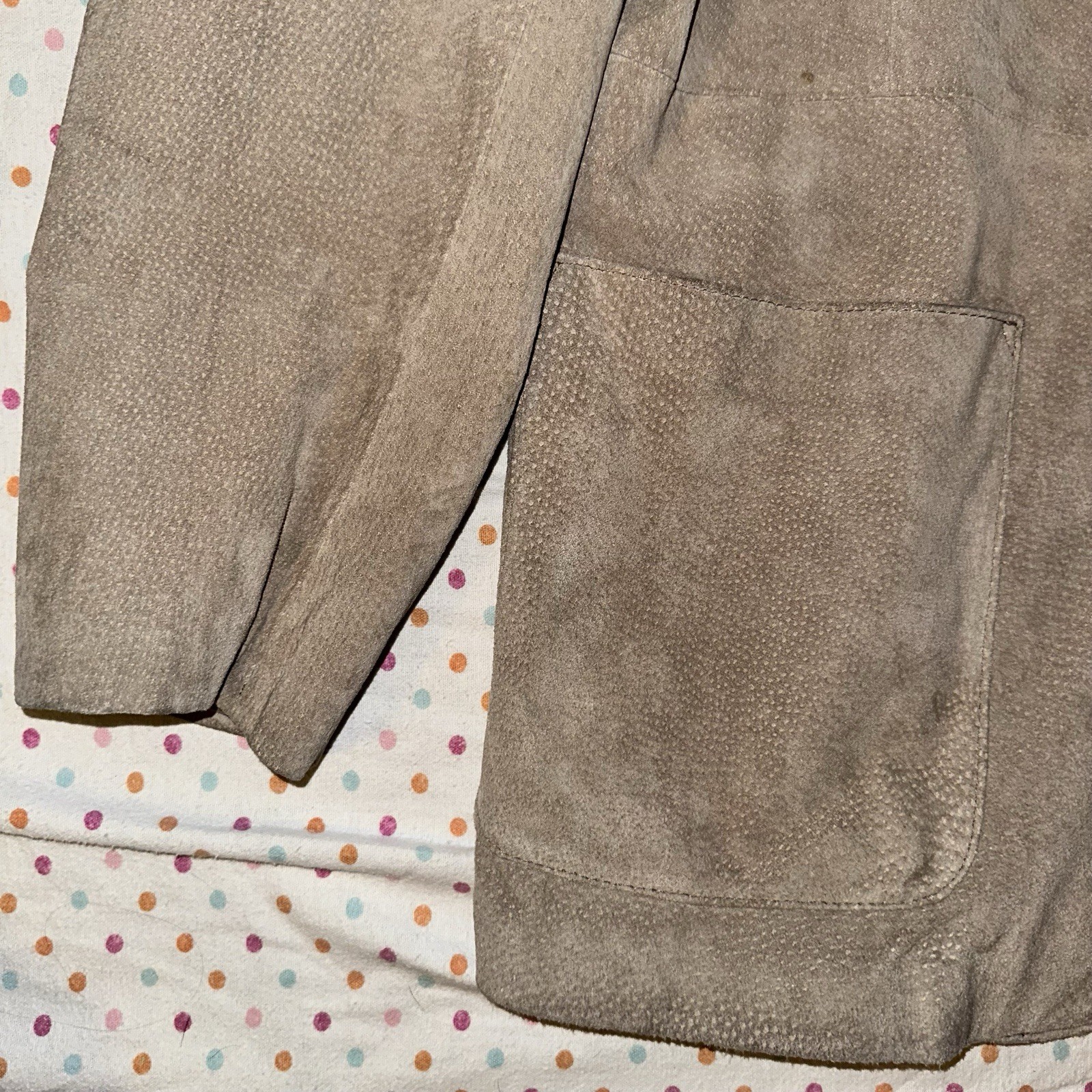 Cooper Men’s Leather Blazer Sport Coat – Size 44 Tan Suede Classic