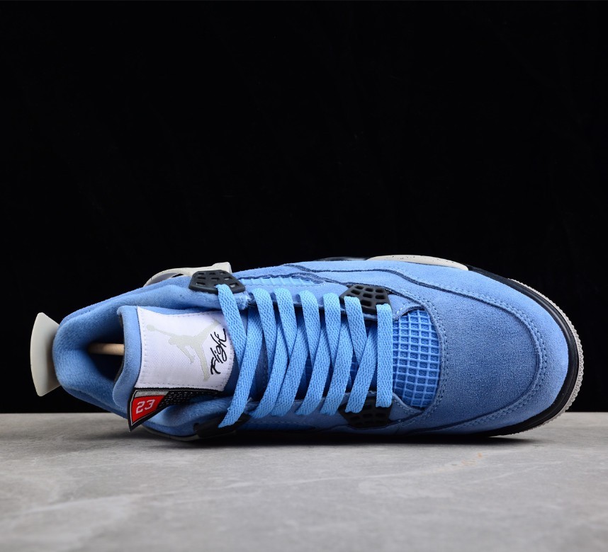 US Siez 7-12 Jordan 4 Retro “University Blue” Basketball Shoes for Men’s Shoes.