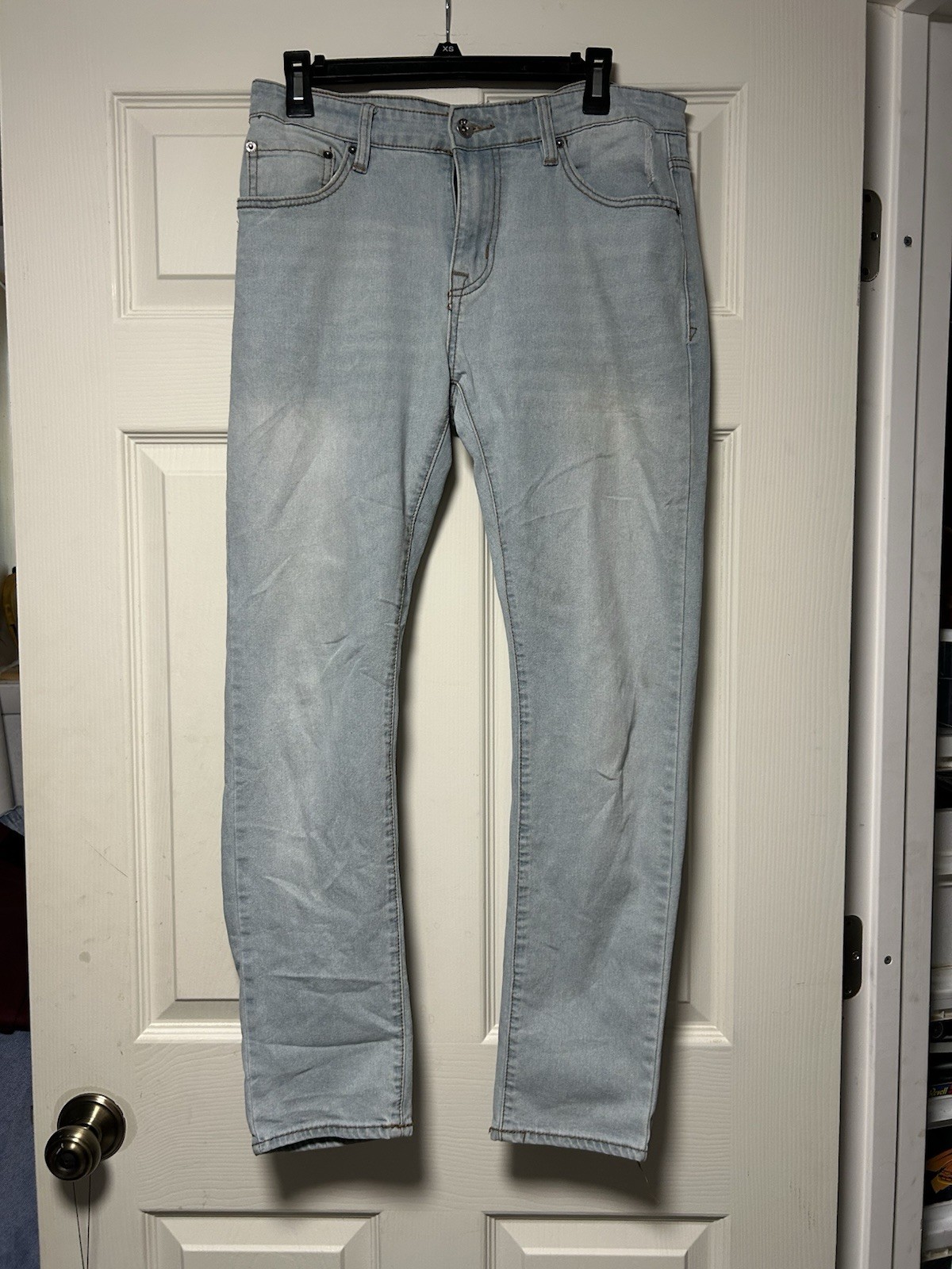 Men’s WXYZ Light Wash Slim Fit Jeans 30×30 30W 30L