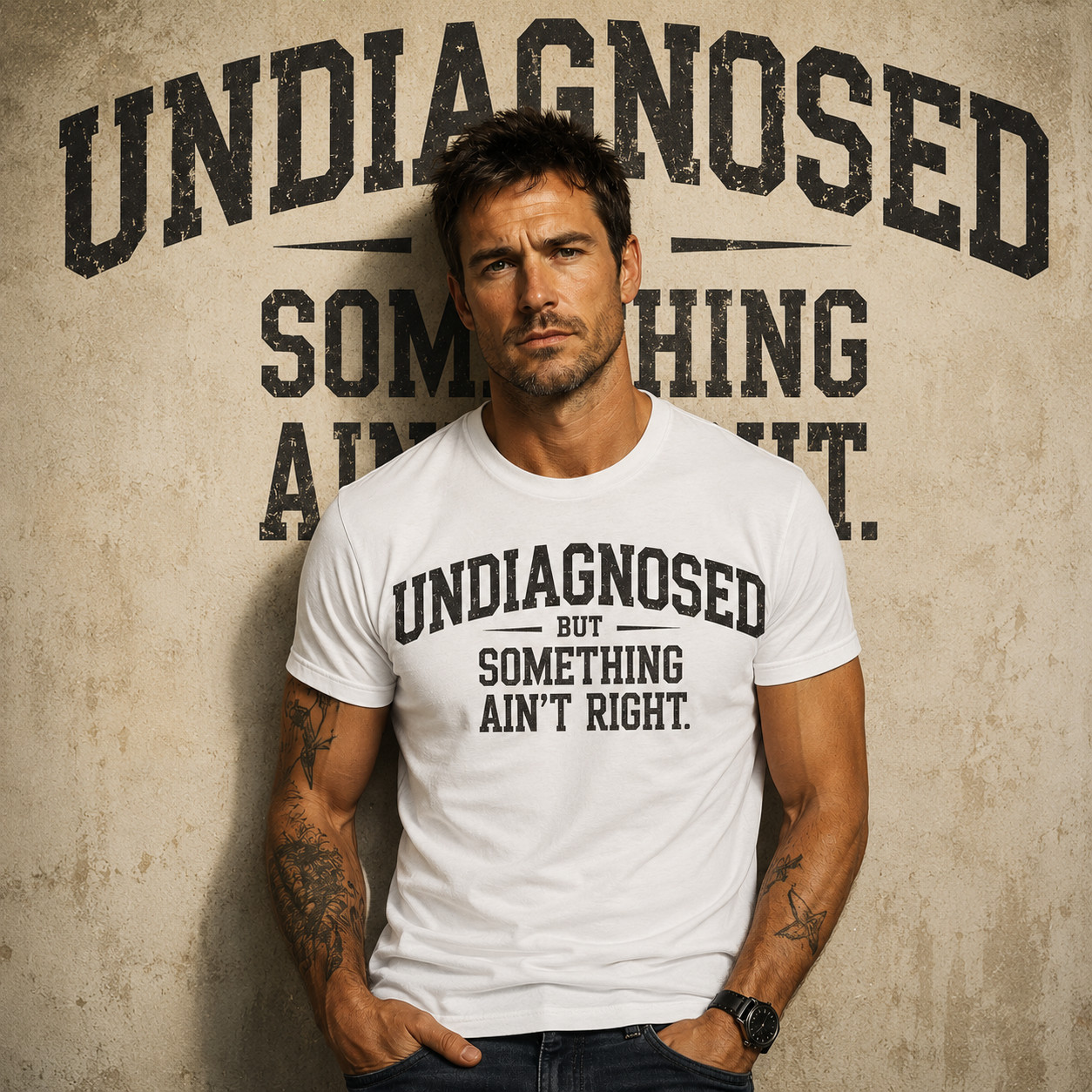 Undiagnosed But Something Aint Right Funny Humor Graphic Tee