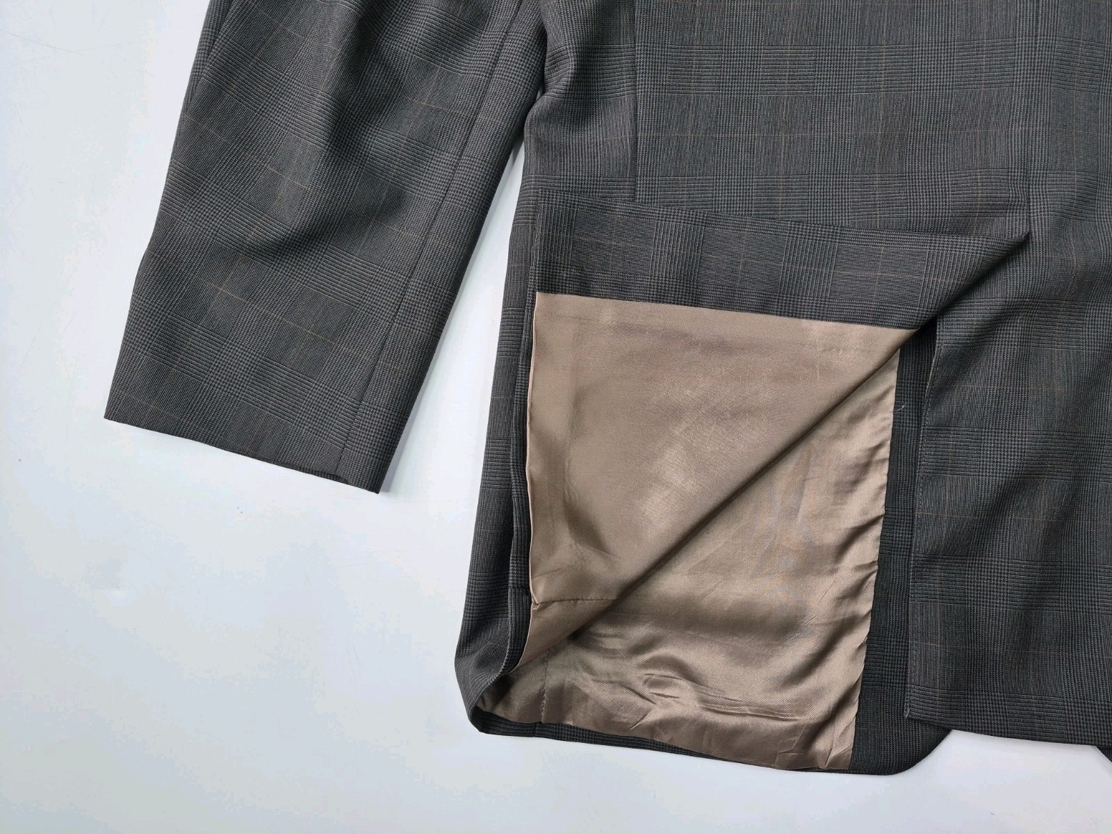 🇺🇸 Vtg Chaps Ralph Lauren Mens Wool Sports Coat 42R Dark Taupe 2 Button