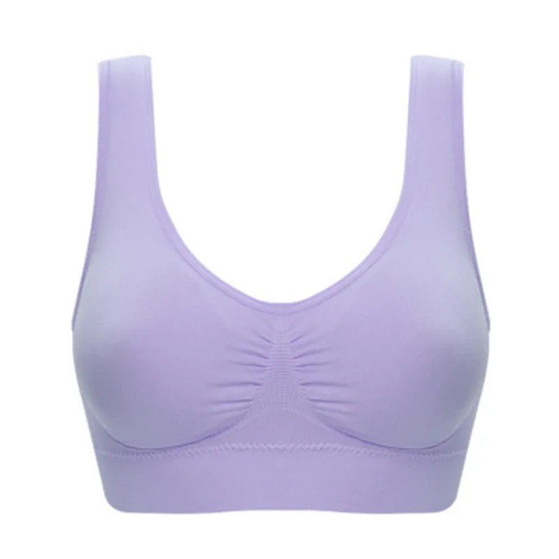 1Pack Sport Bras Seamless Wire Free Weight Support Tank Sports Yoga Sleep Bra US