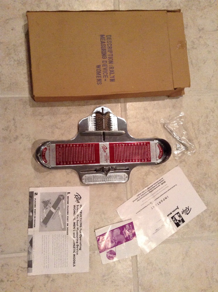 Ralyn Measuring Device for Women’s Shoes w Original Box, Instructions, flyer,