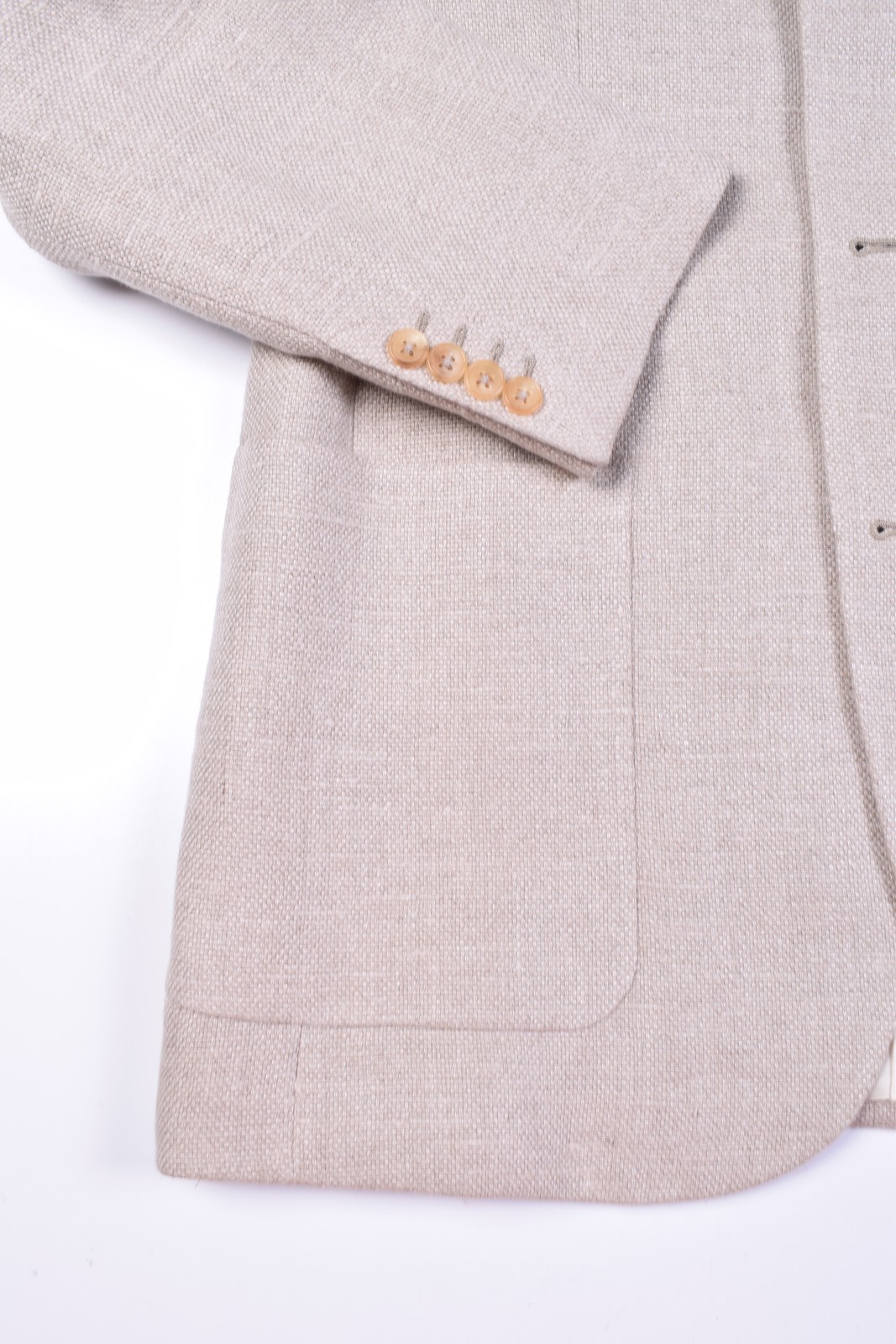 NWT Belvest Biege Pure Linen Fully Lined Three Button Sportcoat PERFECT 40 40R