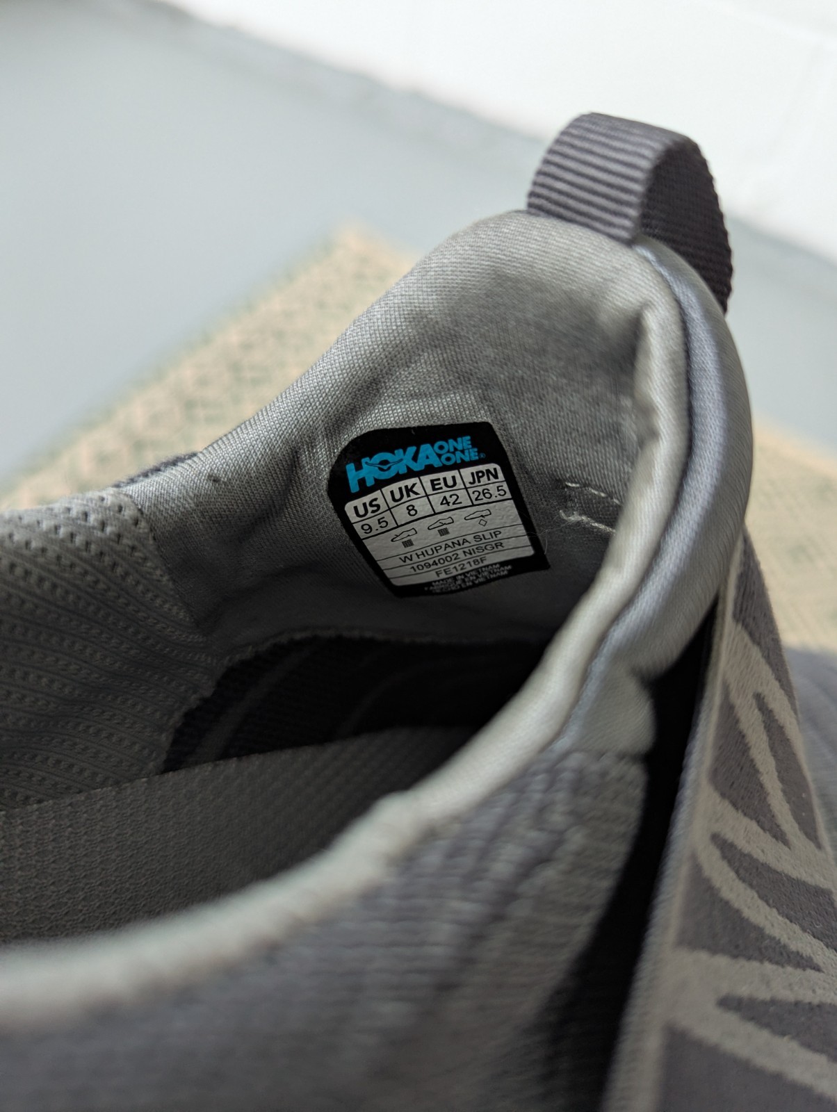 Hoka Shoes Women’s 9.5 Grey Hupana Slip on Sneakers 1094002