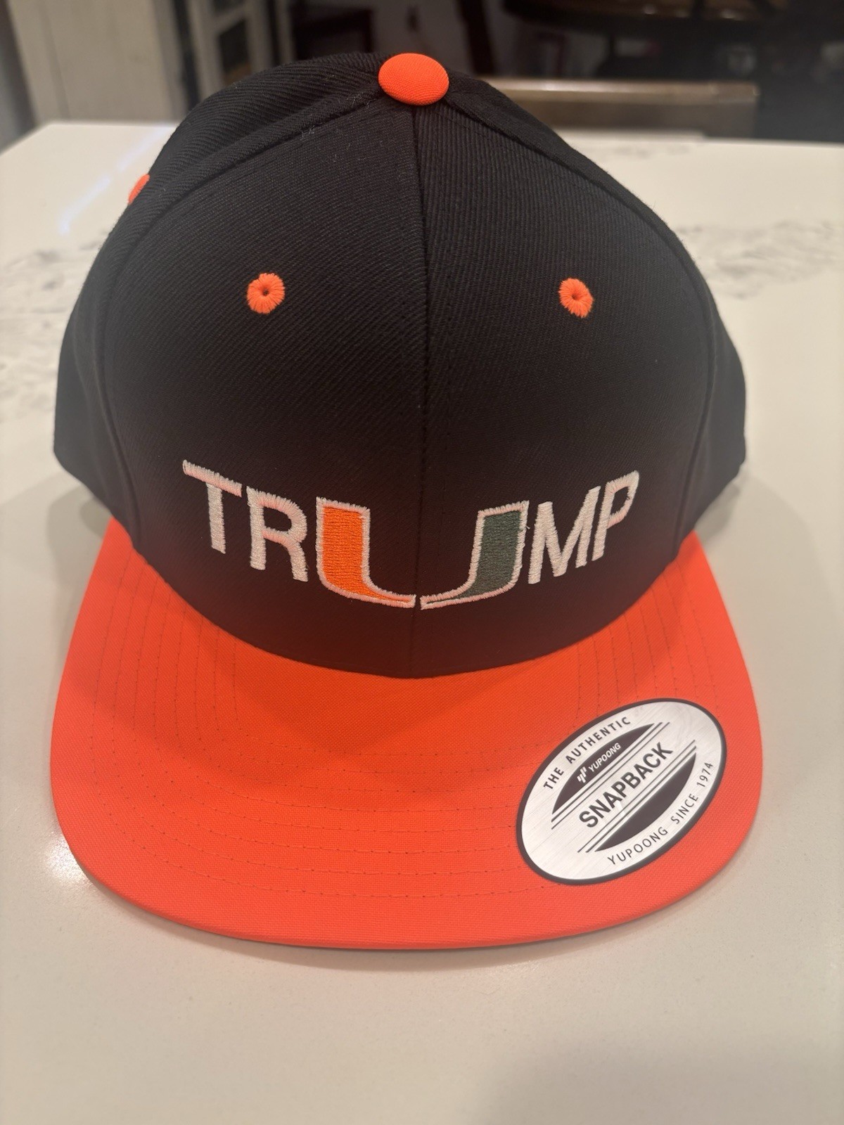 Trump U University of Miami Hurricanes SnapBack Baseball Cap Hat MAGA