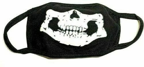 New Skull Black Face Mask Fashion Glows in the Dark Washable Reusable
