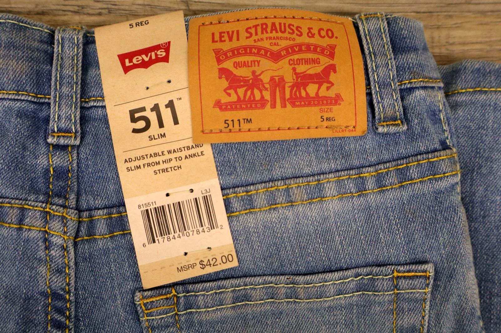 Levi’s 511 Slim Boys Jeans Medium Wash Size 5 Reg Kids Jeans